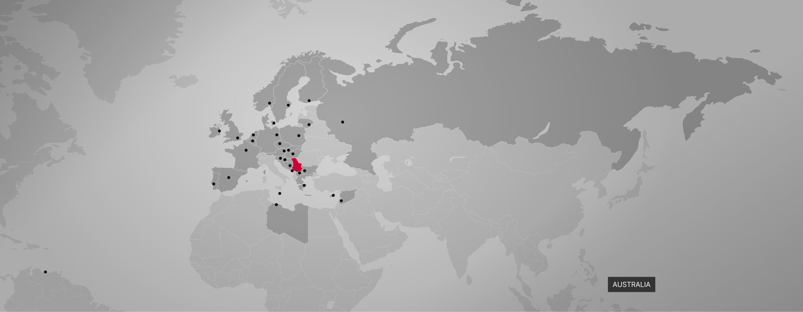 Mapa sveta prikazuje distribuciju Tehnoplasta